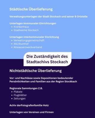 Zuständigkeit des Stadtarchives 