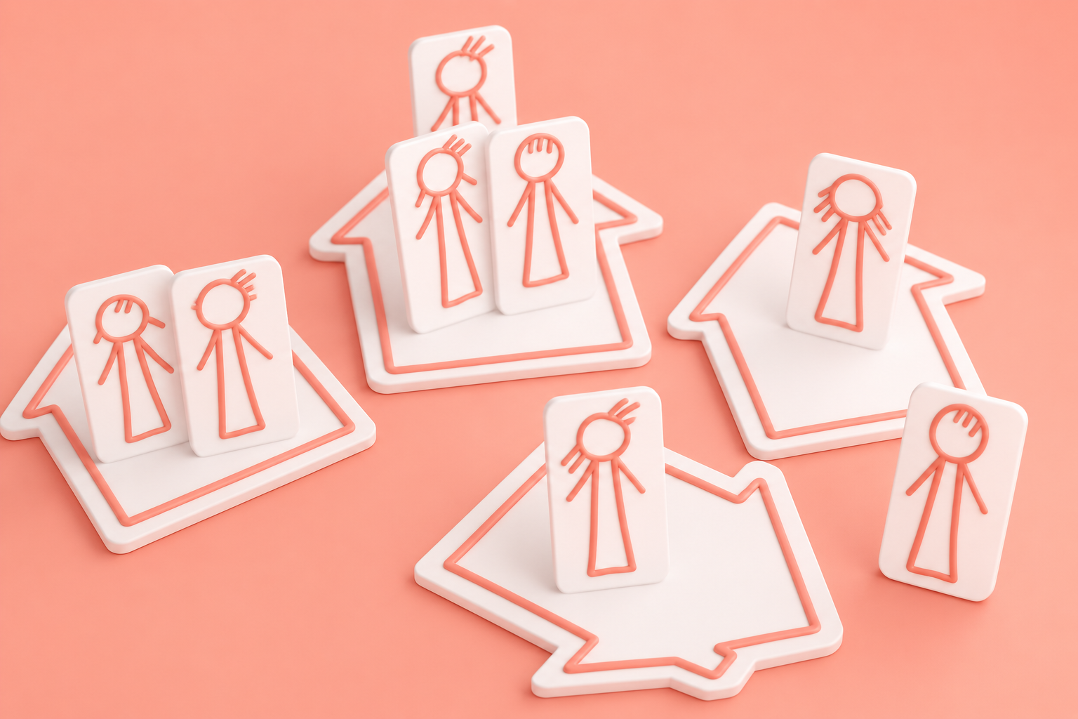 Foto: Pixabay, Hintergrund KI generiert Papierfiguren stellen eine Familie dar